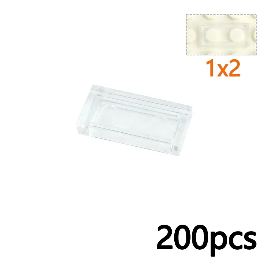 DlY Transparent Smooth Brick Creative Toy Assemble Figures
