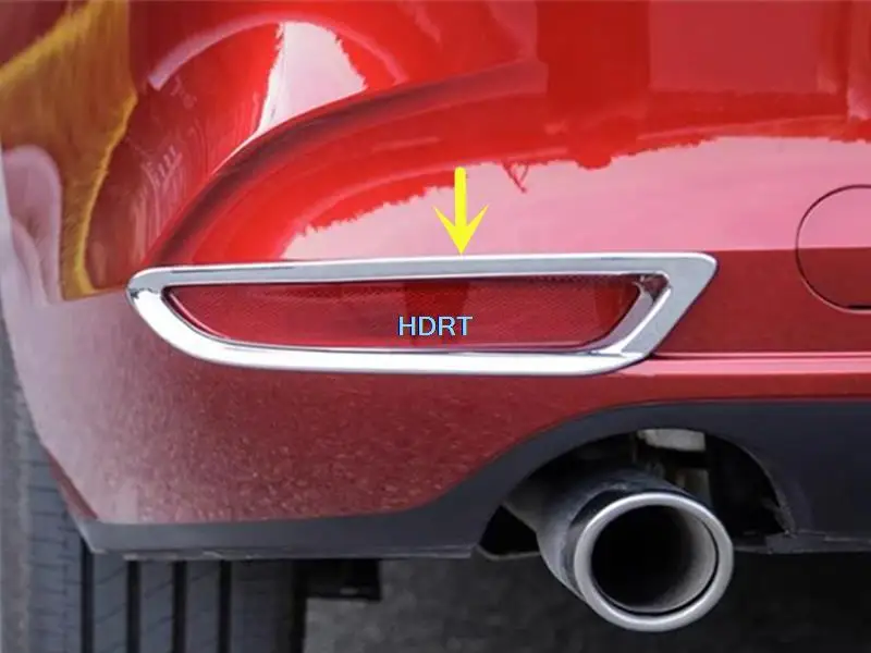 Car Rear Fog Light Lamp Frame Cover Bezel Trim Style For Mazda 3 Axela 2020 + Protector Decoration Accessories Exterior Sticker