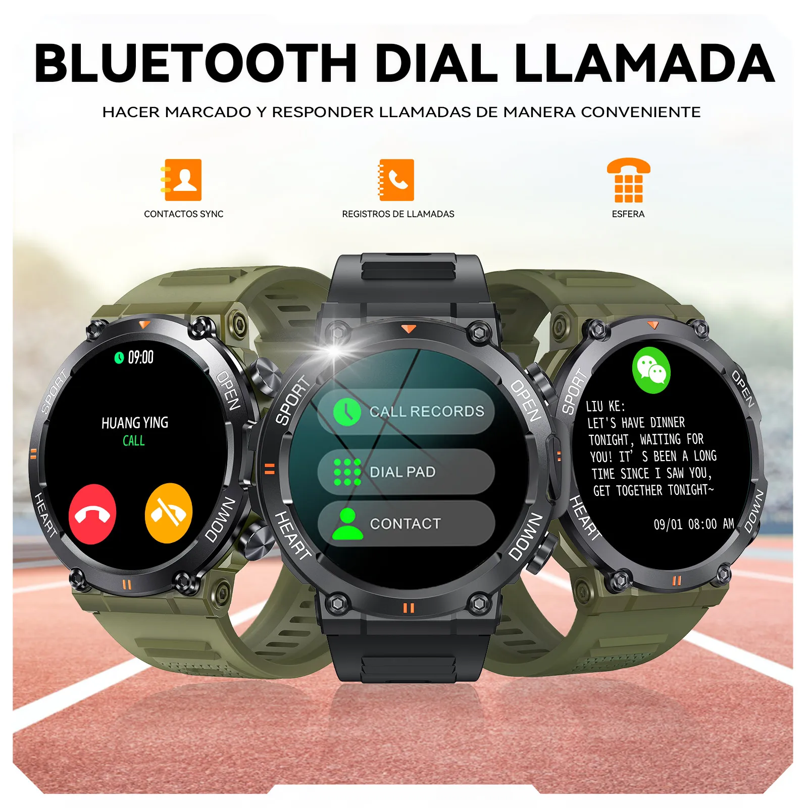 EIGIIS NewSmart Watch Men z Bluetooth Call 1.39 "HD Display Fitness Trackers Watch Heart Rate Outdoor dla IOS Android K56 Pro
