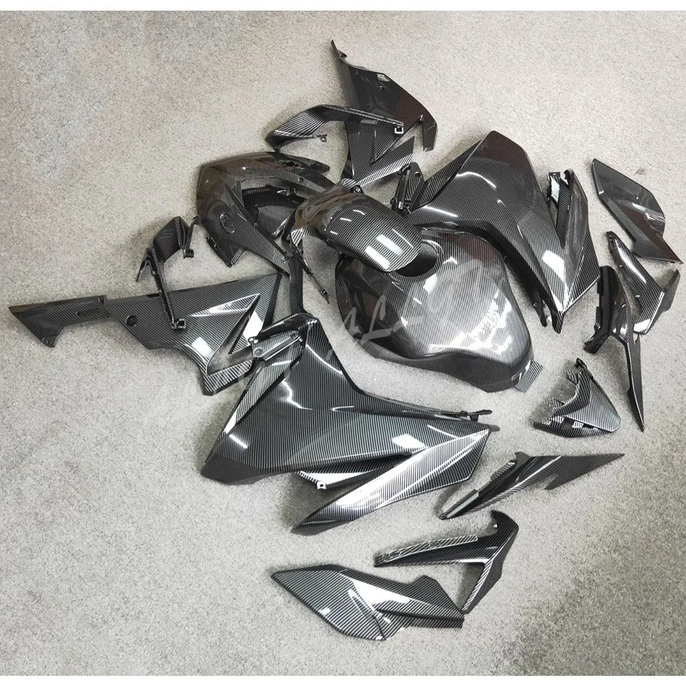 Carbon Fiber Printed  ABS Bodywork Pre-Drilled Fairing Kit For Honda CBR500R 2019 2020 2021 2022 2023 image 4