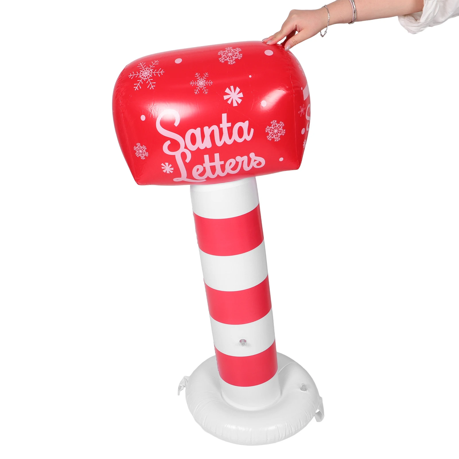 42 Inch Inflatable Santa Mailbox Reusable Outdoor Christmas Decor for Holiday Lawn Yard Inflatable Festive Garden Decoration