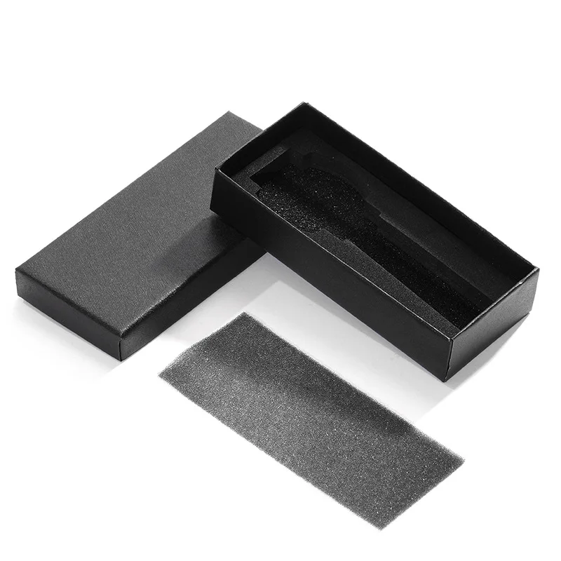 Hochwertige schwarze Einzeluhrenbox mit Innenfach, Boutique, rechteckig, dickes Papier für Armbanduhr, Organizer, Geschenk, Schmuckschatulle