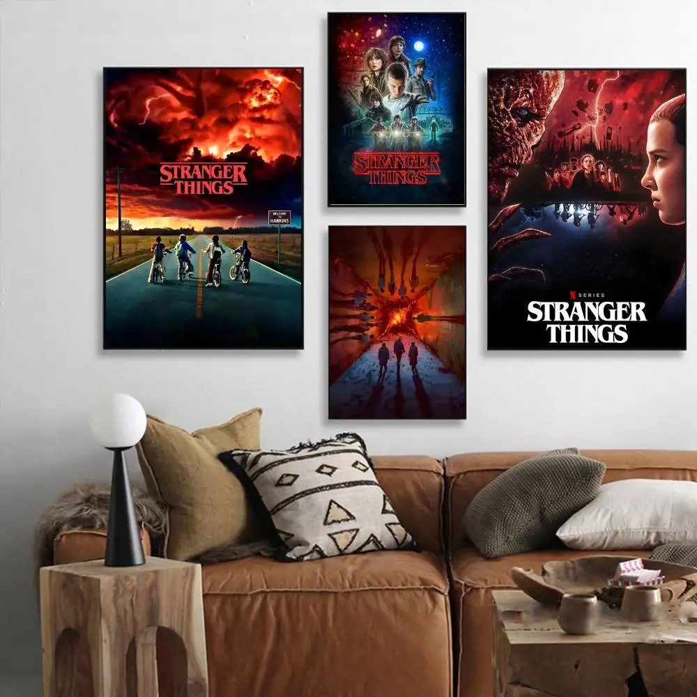 1 قطعة التلفزيون S-غريب T-things المشارك ذاتية اللصق الفن ورق مقاوم للماء ملصق مقهى بار غرفة جدار ديكور