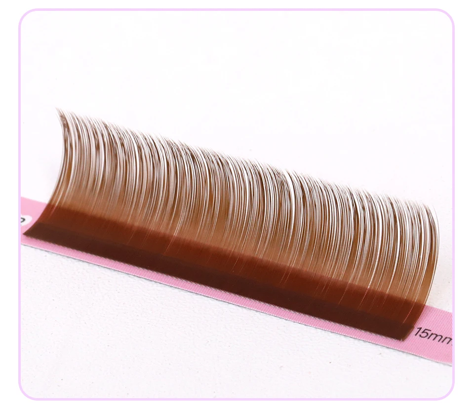 Lashprofessor L M Curl Braun Einzelne Wimpernverlängerungen J C CC D DD Kaschmir-Wimpern Hell/Mittel/Braun/Dunkelbraun Kollektion – Detail 13
