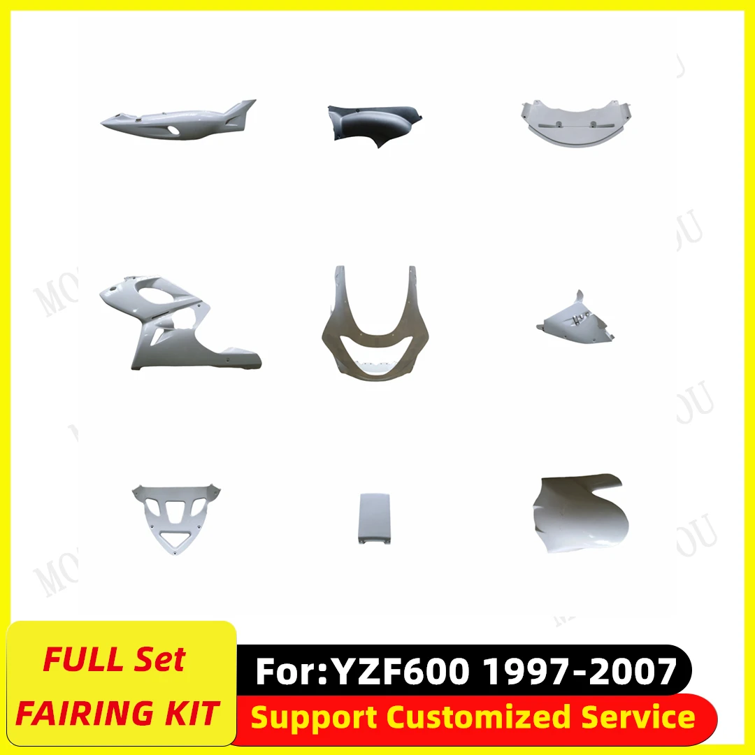 

Fairing Kit Fit For Yamaha YZF600 1997 1998 1999 - 2007 Full Set Motorcycle Fairings Unpainted Bodywork Kits New ABS Plastic
