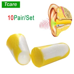 Tcare 10Pair/Set Ultra Soft Foam Earplugs with Reusable 29dB SNR Ear Plugs Sleeping Snoring Work Travel Shooting All Loud Events