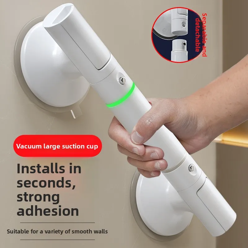 

Anti-Slip Safety Grab Handrail Grip Rail For Bathroom Toilets Handrails For The Elderly Non Perforated Suction Cup Handle
