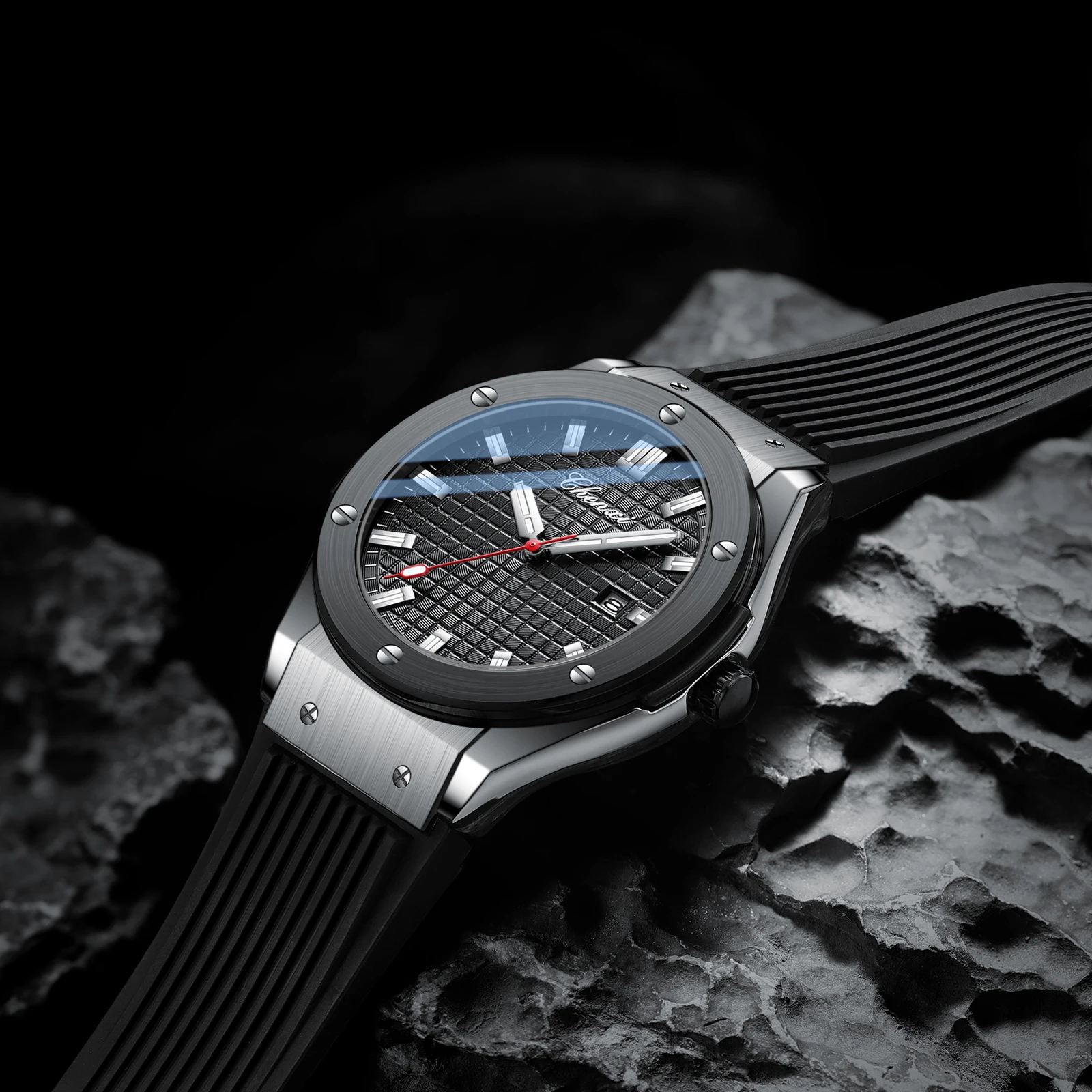 

CHENXI 8244 мужские кварцевые часы крутой тренд модный календарь водостойкий силиконовый ремешок наручные часы