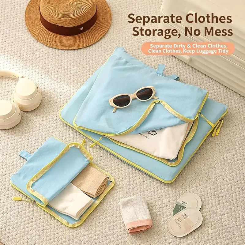 Travel Packing Organizer Multi Compartment Design Smooth Zippers For Vacation Business Trip foldable lightweight water resistant