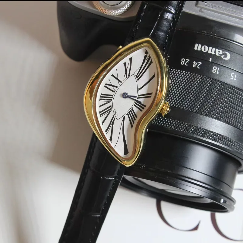 Alien Crash Melt Twist Y2K Watch Men's Fashion Trendy Retro Advanced Instagram Design Niche Design Creative Watches