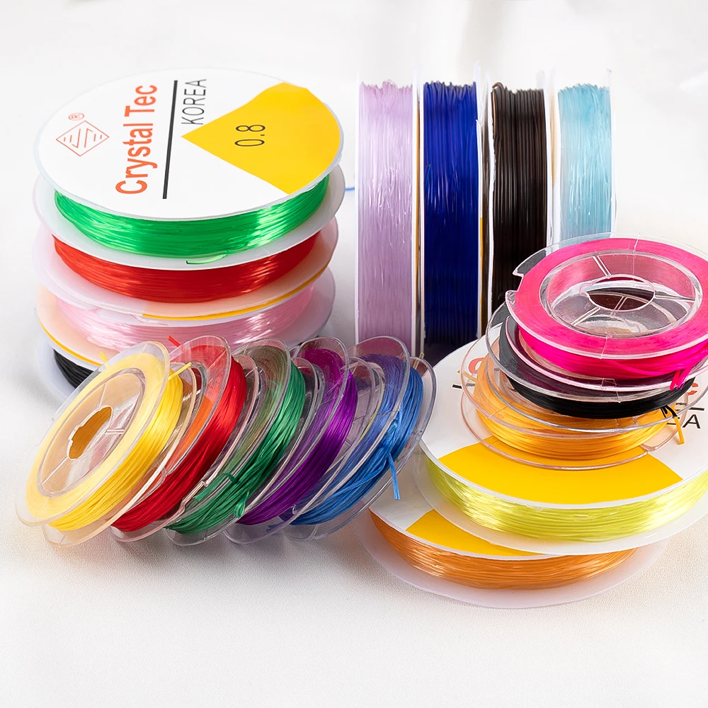 

1set Minimalist 0.8mm Mixed Color Stretch Cord For DIY Bracelet Necklace Beading Multi-Purpose Elastic String Wholesale Supplies