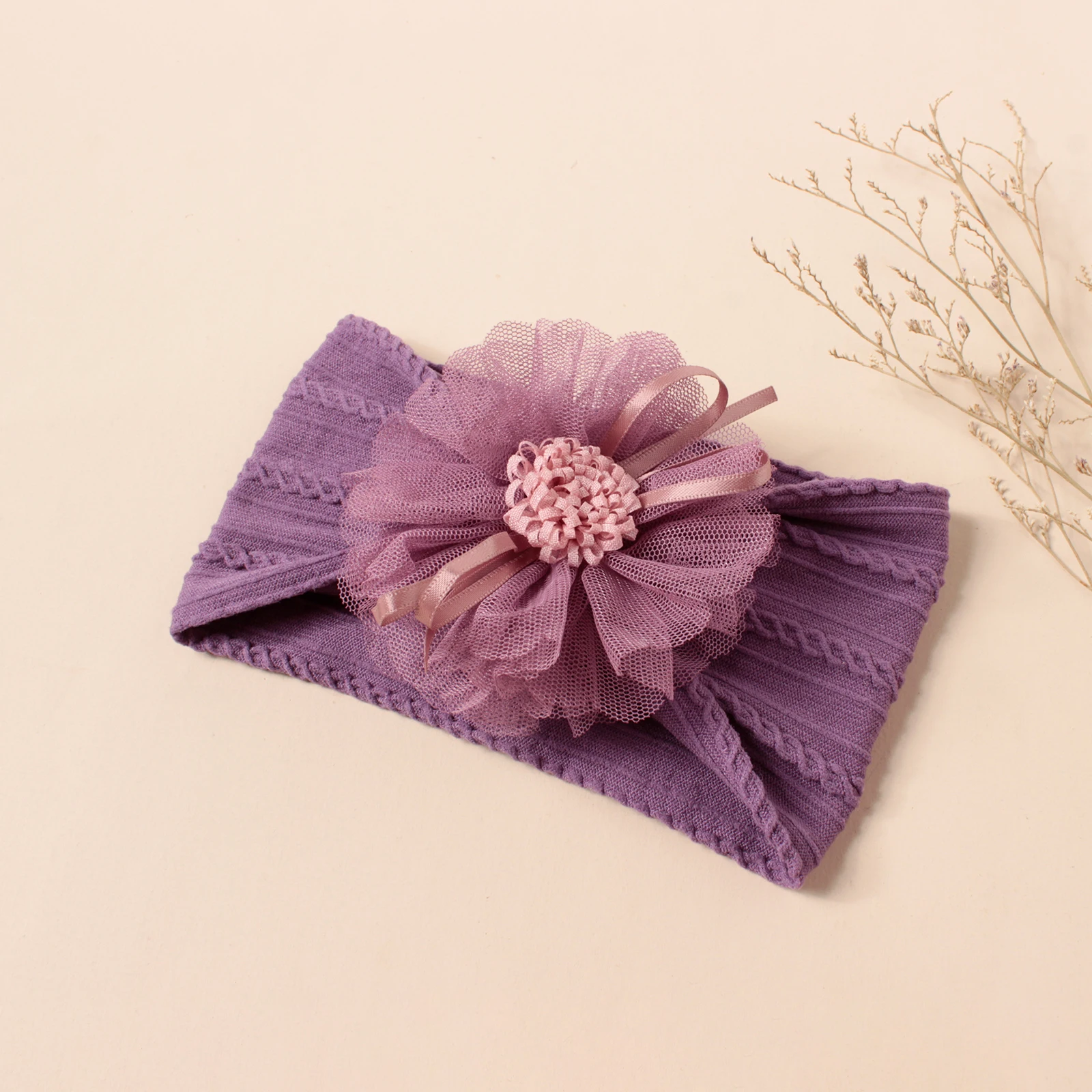 Cute Flower Kids Baby Headbands Elastic Nylon Baby Girl Hair Accessories New Girl Hairband Children's for Newborn Baby Turban