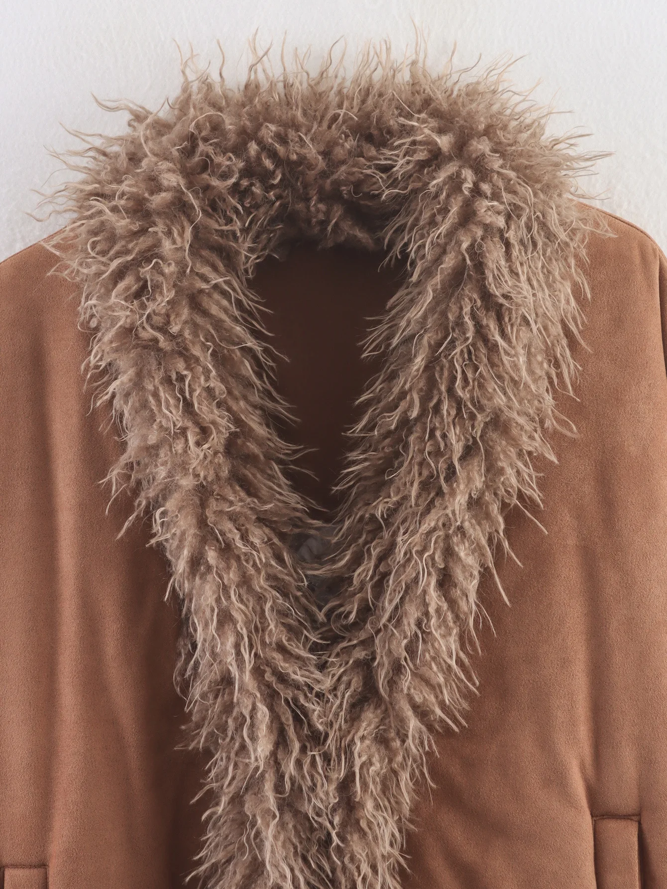 가을 겨울 빈티지 파카 스웨이드 재킷 여성 캐주얼 인조 퍼 엣지 재킷 코트 패션 여성 하이 스트리트 아우터 재킷