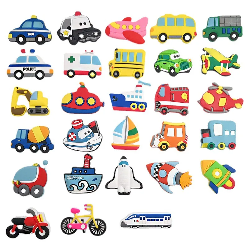 5Pcs Creative Cartoon Car Fridge Magnets For Kids Small Size Silicon Gel Magnetic Fridge Magnet Animal Magnets