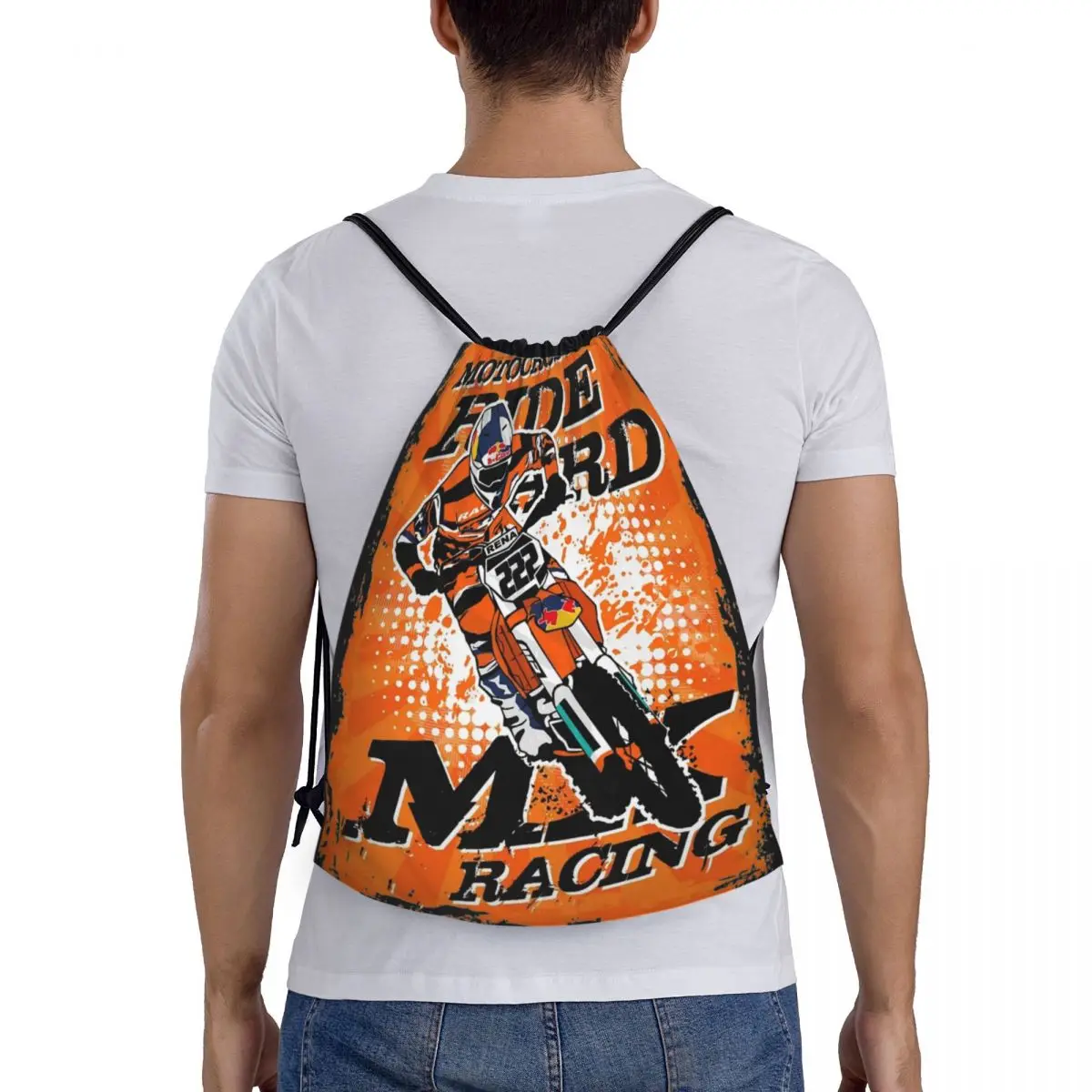 MotoCross Endflats Moto Ready to Race Sac à dos, Proximité Wstring, Sacs de basket-ball, Sac de sport, Moto BitadorBike, Life String Sackpack