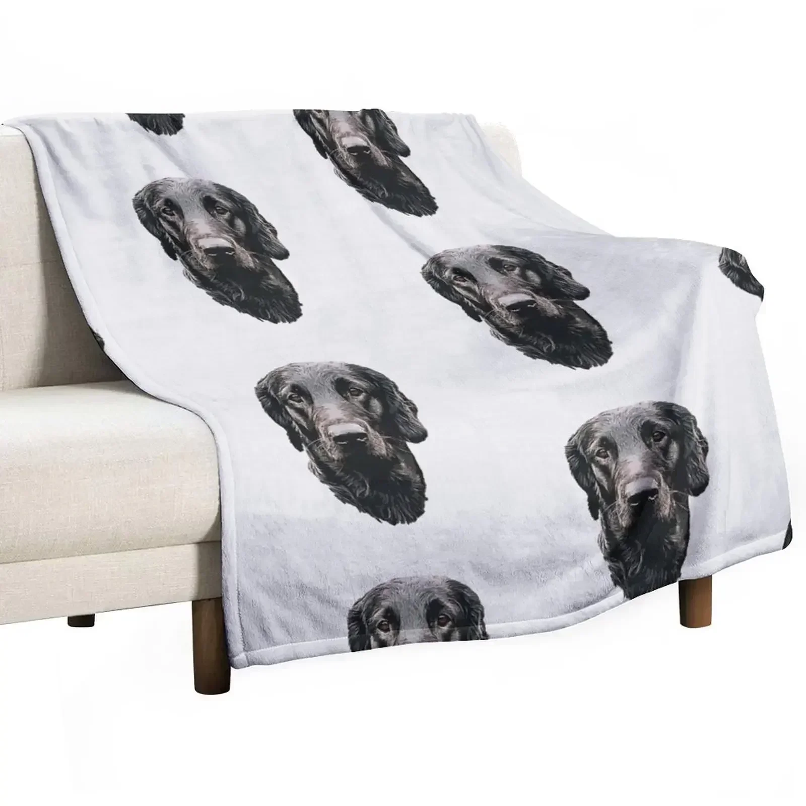 Flat Coated Retriever - Stunning Dog! Throw Blanket Travel Softest Blankets