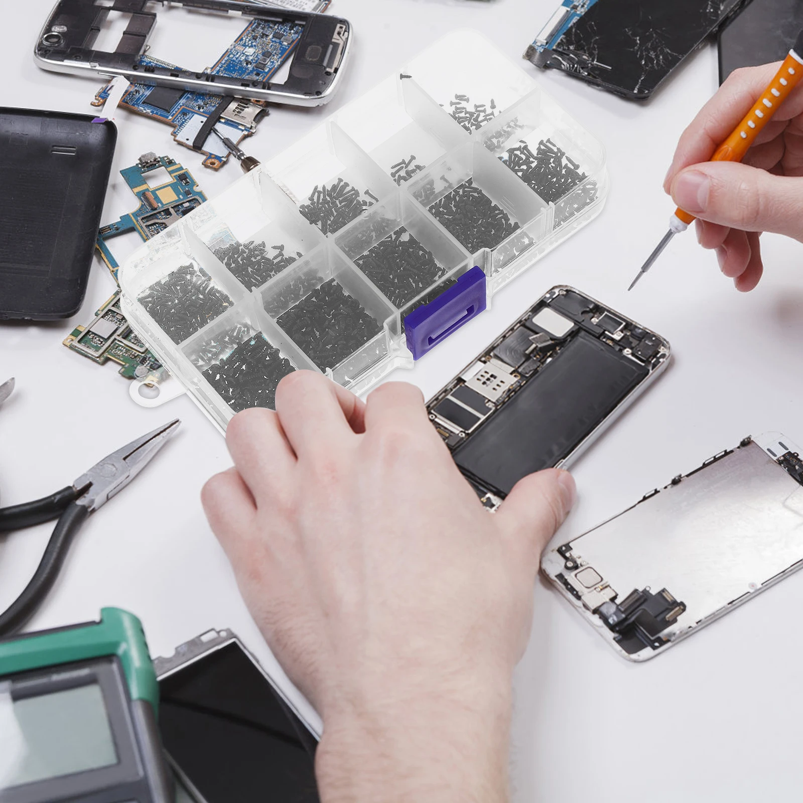 

1000pcs Small Screws Set Carbon Steel Round Head Self-Tapping For Electronics Machinery Mounting Boxed Metal Parts Hardware