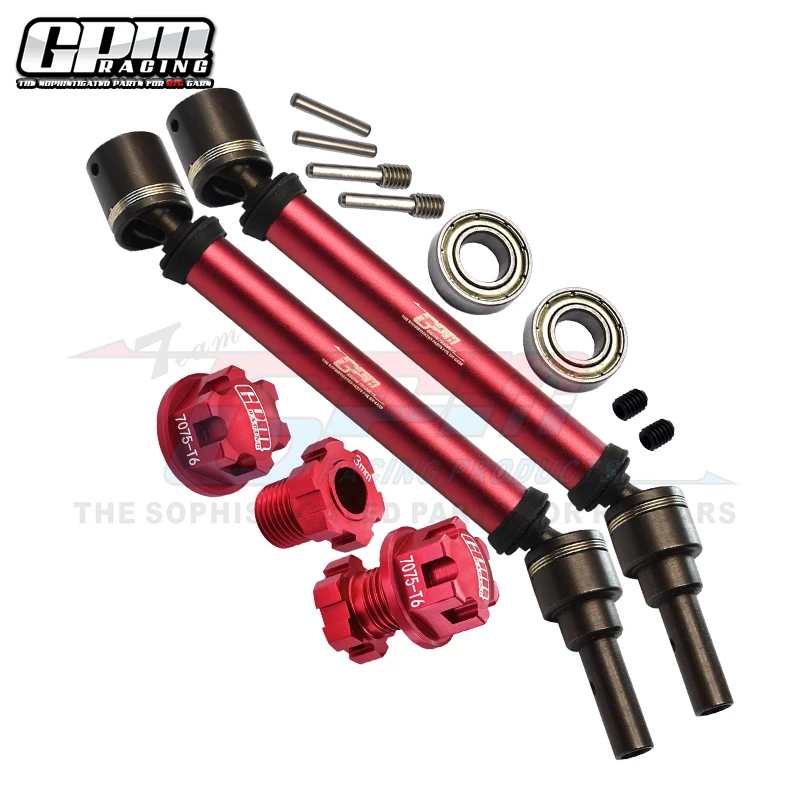 GPM Front/Rear CVD Drive Shaft+Hex Adapter+Wheel Lock For TRAXXAS W/Windemaxx