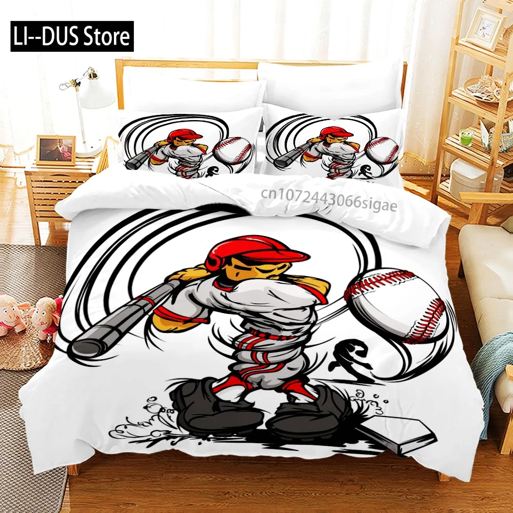 

Sports Baseball Bedding Set Single Twin Full Queen King Size Baseball Bed Set Aldult Kid Bedroom Duvetcover Sets 3D Anime 015