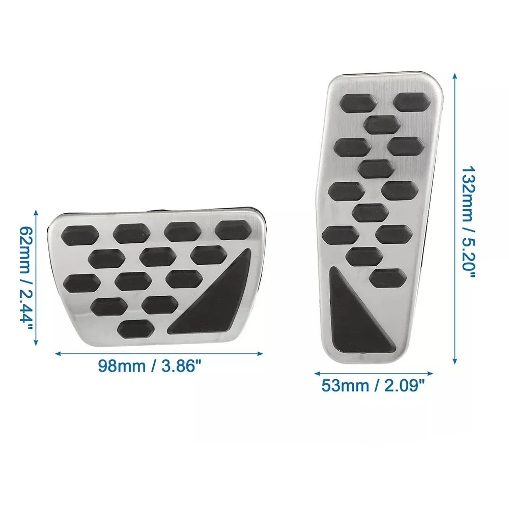 Brake Gas Pedal Pads,Auto No Drilling Accelerator Pedal Covers for Jeep 2018-2024 Wrangler JL/JLU,2020-2024 Gladiator JT-BLUE