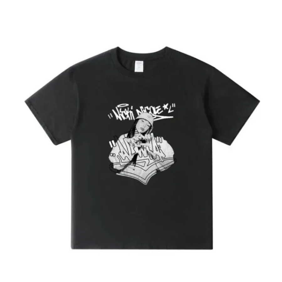 

New model Rapper Nicki Nicole ALMA World Tour T Shirt Men Summer Fashion Crewneck Short Sleeve Funny Tshirt Graphic Tees