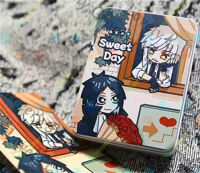 

Anime Bungo Stray Dogs Ryunosuke Akutagawa Nakajima Atsushi Cosplay Cartoon Little Tin Box Storage Boxs Postcard Card Fans Gift