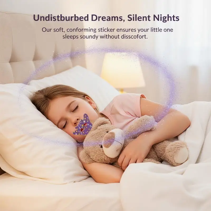 Anti-Snoring Stickers 20Pcs Breathable Gentle Mouth Sleep Strips Improve Breathing for Children Adult Home Use