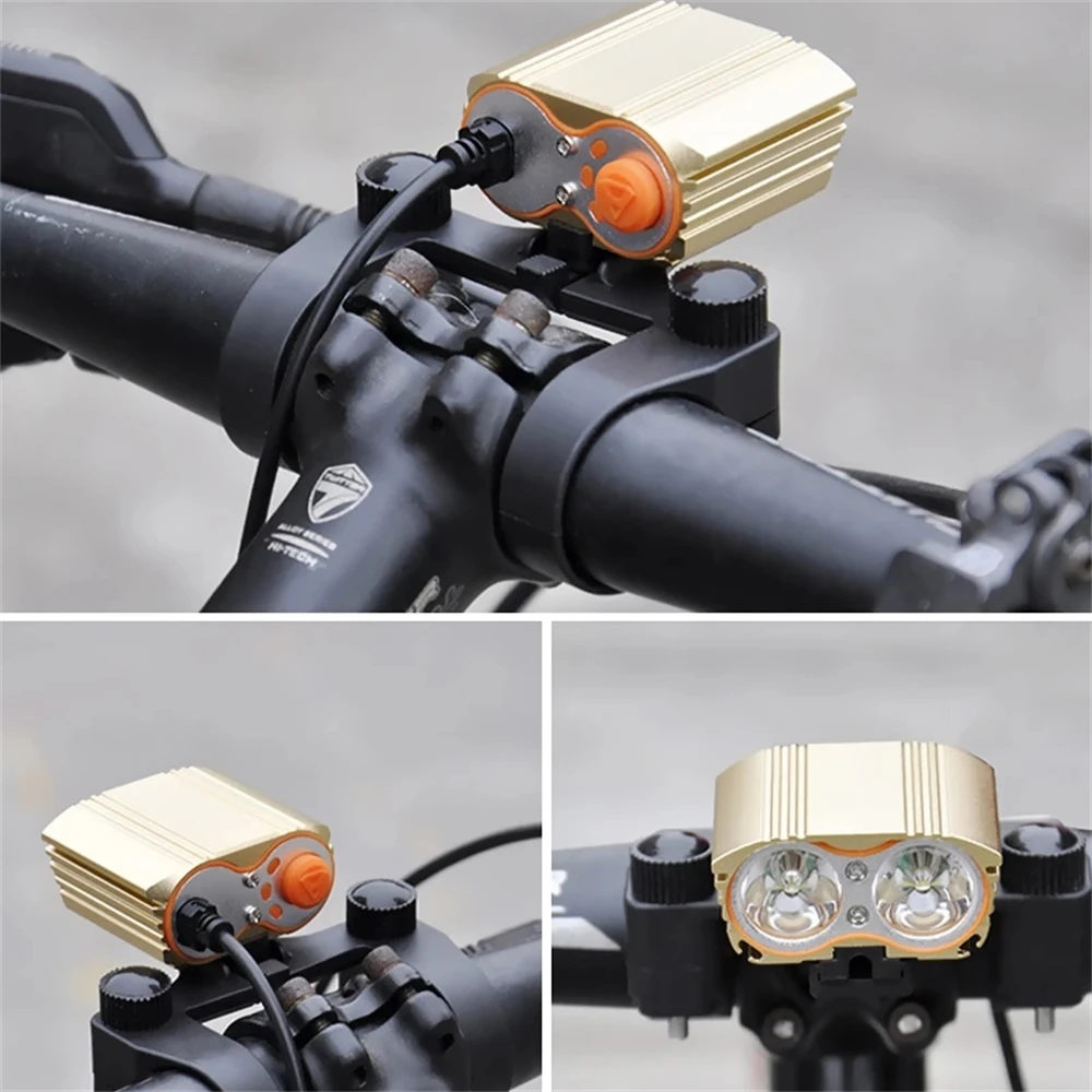 Cycling Front Light MTB Bike Double-hole Central Light Mount Headlamp Stand Light Holder Stand Rack Lamp Bracket Clip