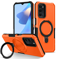 For OPPO A15 A15S A16 A16S A16K A16E A17 A17K A18 Case Shockproof Armor Ring Stand Cover For OPPO A54 A55 A57 A57S A74 A77 A77S