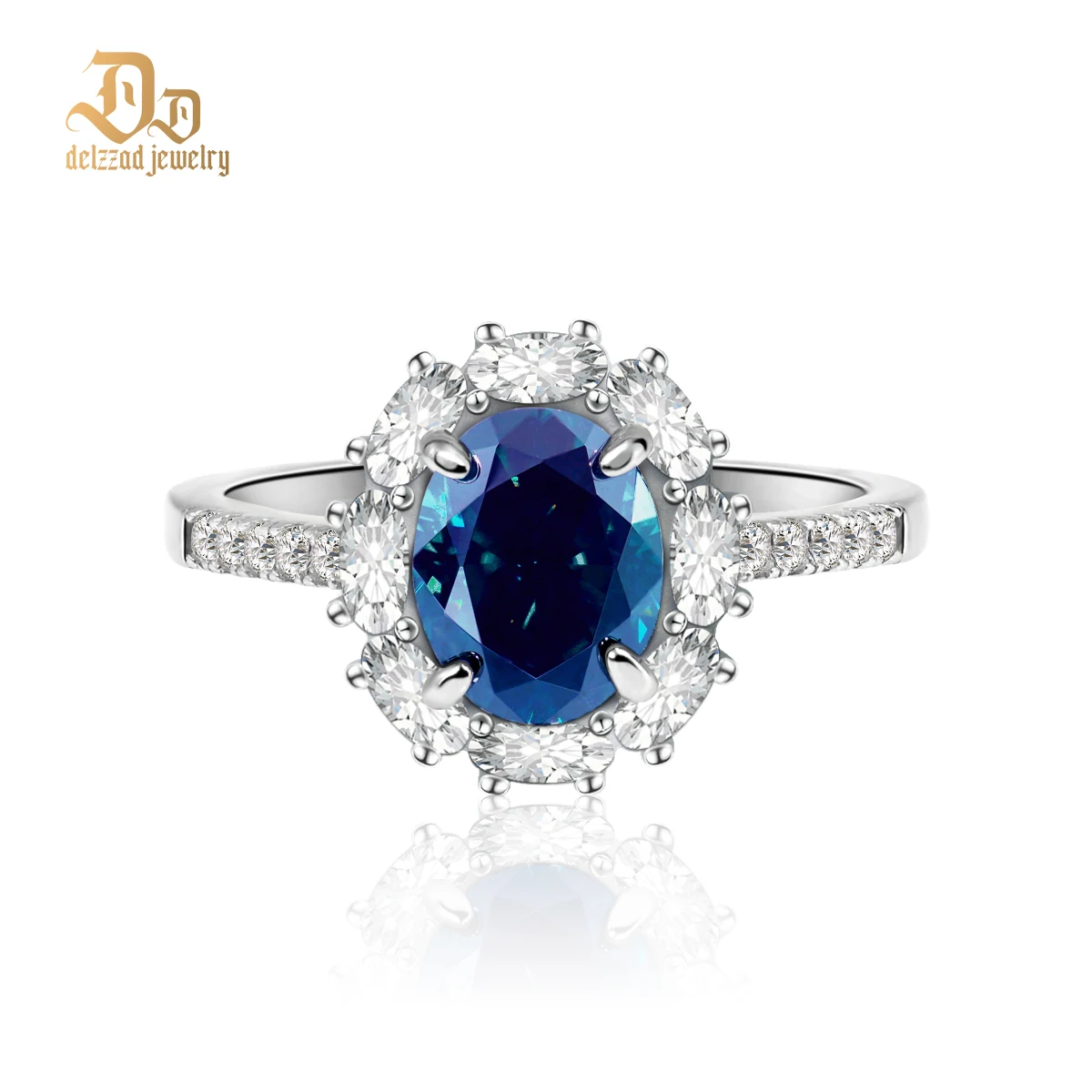 

Delzzad Tower of Babel Ring 100% S925 Silver Luxury Moissanite Exquisite Simple Jewelry Sterling Silver Sparkling Wedding Gifts