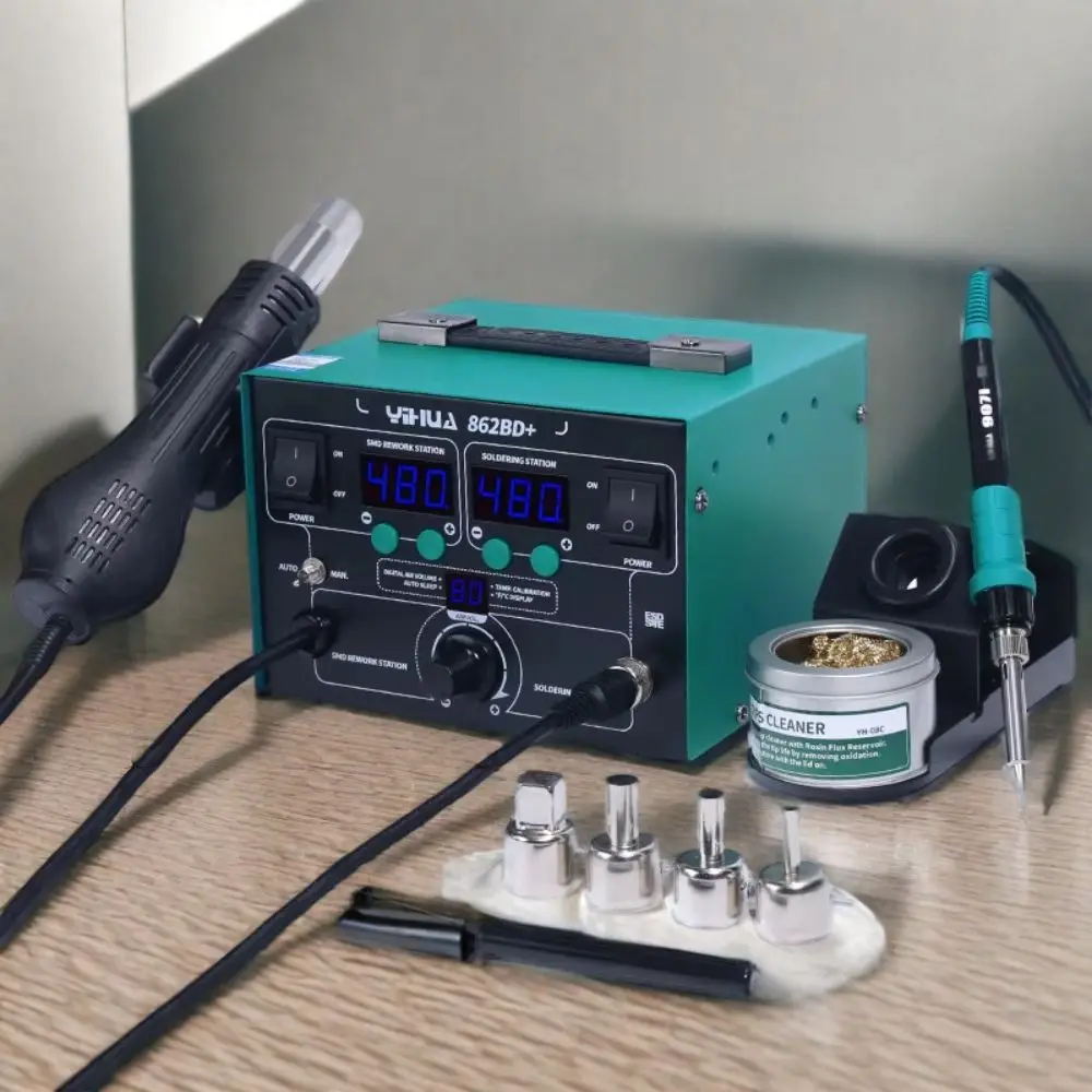 YIHUA 862BD+ Hot Air Gun Soldering Station High Power With Imported Heater Used For Mobile Phone Welding Repair Tool