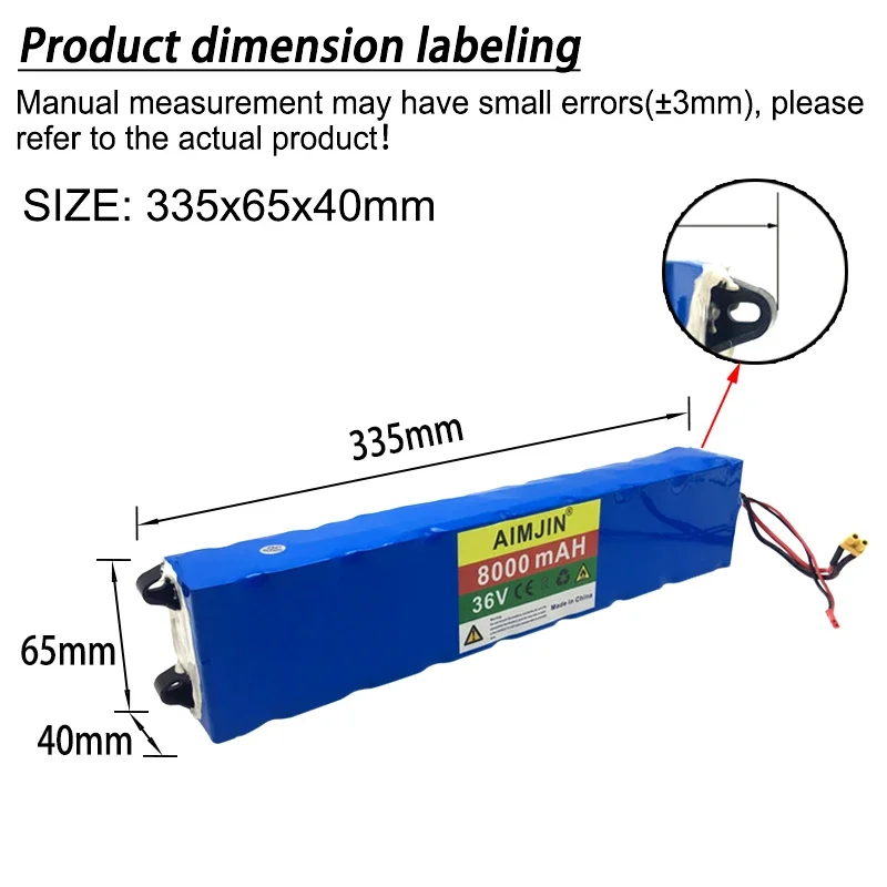 10S3P 36V 8000mAh 8.0Ah Electric Scooter Battery 18650 Lithium ion for Xiaomi M365/1S Special Battery Pack