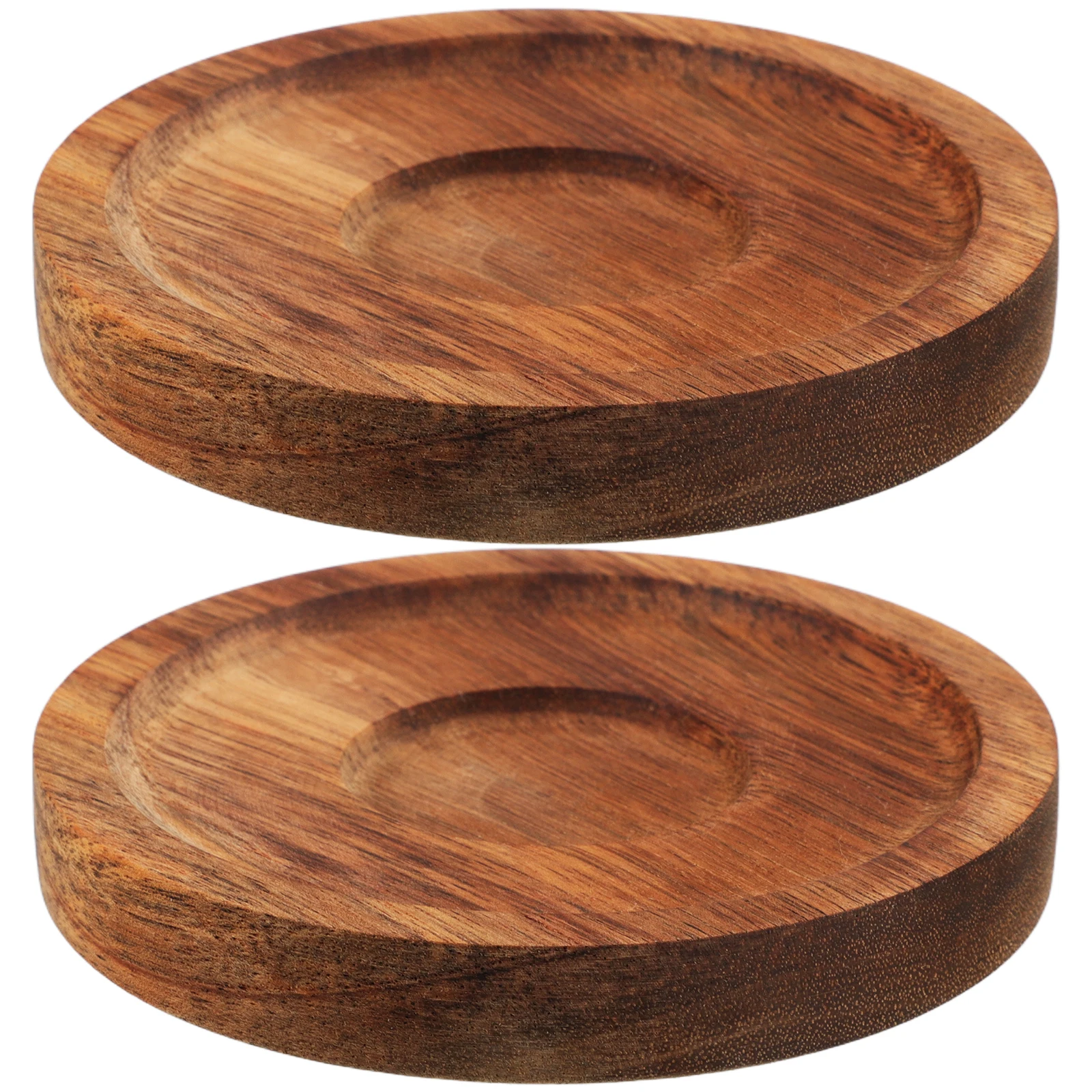 

2 pcs Rotating Glass Base Stable Bamboo Coasters for Whisky Drinks Home Party Wooden Cup Pads Protection Mat