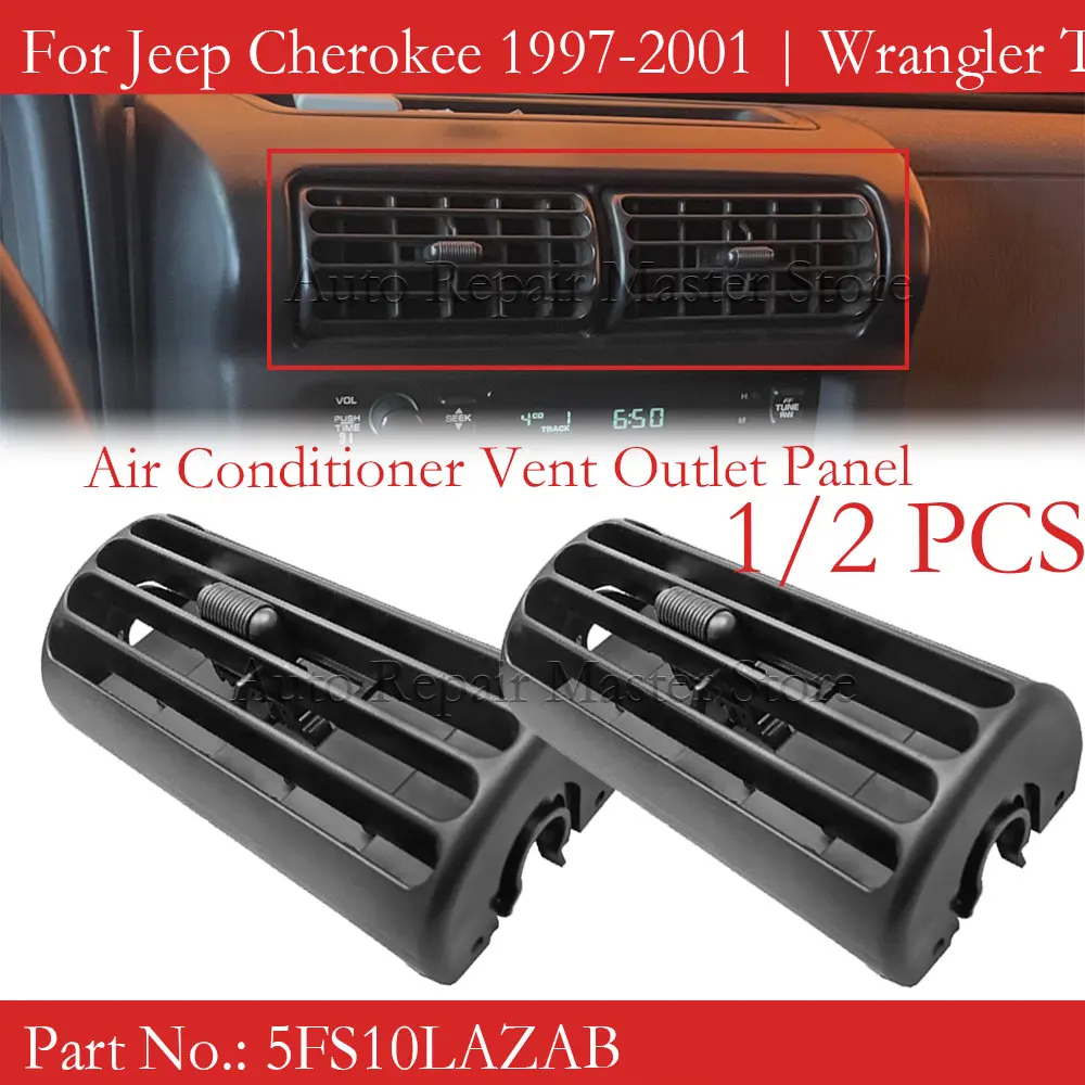 

Передняя центральная вентиляционная решетка 5FS10LAZAB, пластиковая приборная панель, замена вентиляционного отверстия переменного тока для Jeep Cherokee XJ 1997-2001