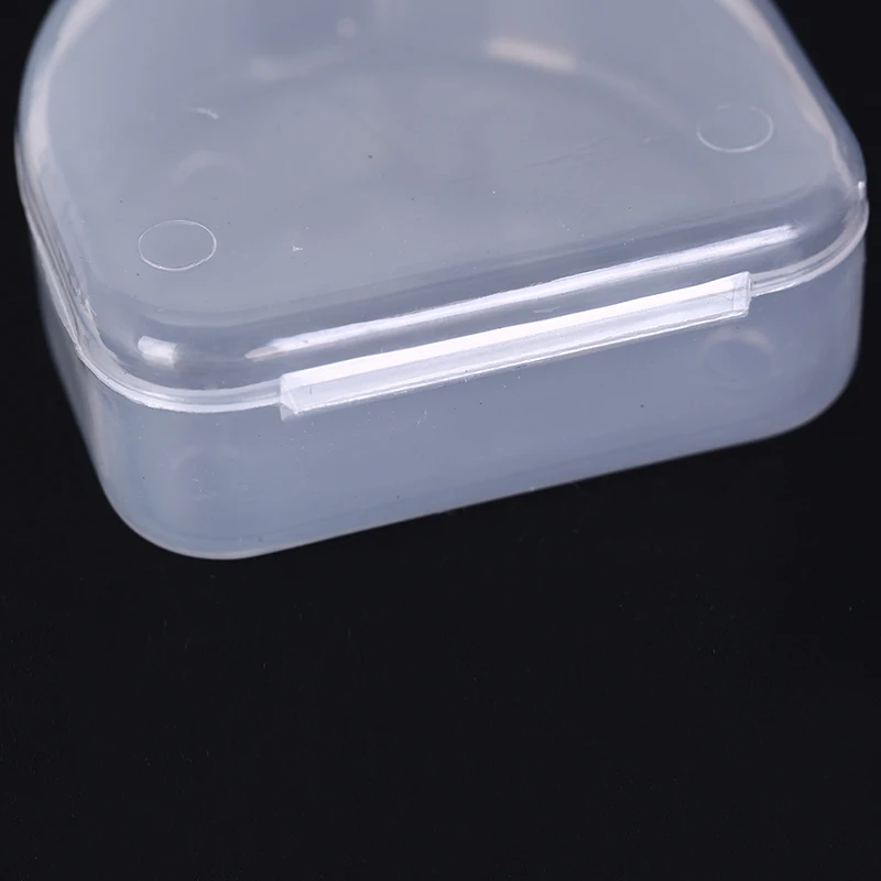 1 szt. Zupełnie nowe i wysokiej jakości przezroczyste pudełko dentystyczne proteza zęby futerał do przechowywania plastikowy pojemnik na ochraniacze na usta 6,4x6,5x2,5cm — zdjęcie 3
