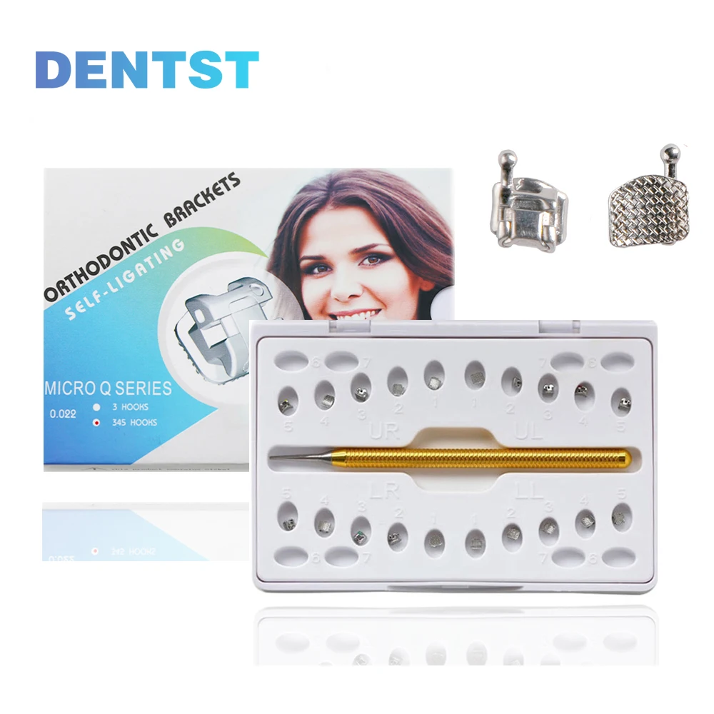 

20pcs/set 5G Self-Ligating Brackets 0.022 345 Hooks MBT/ROTH Orthodontic Brackets With Buccal Tubes Dentist Brace Tools