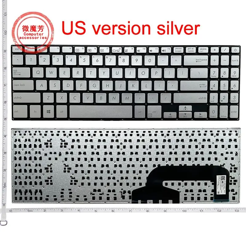 Nuevo teclado para ordenador portátil US/RU/SP para For Asus X507 X507MA X507U X507UA X507UB X570 A570 X570ZD YX570ZD inglés