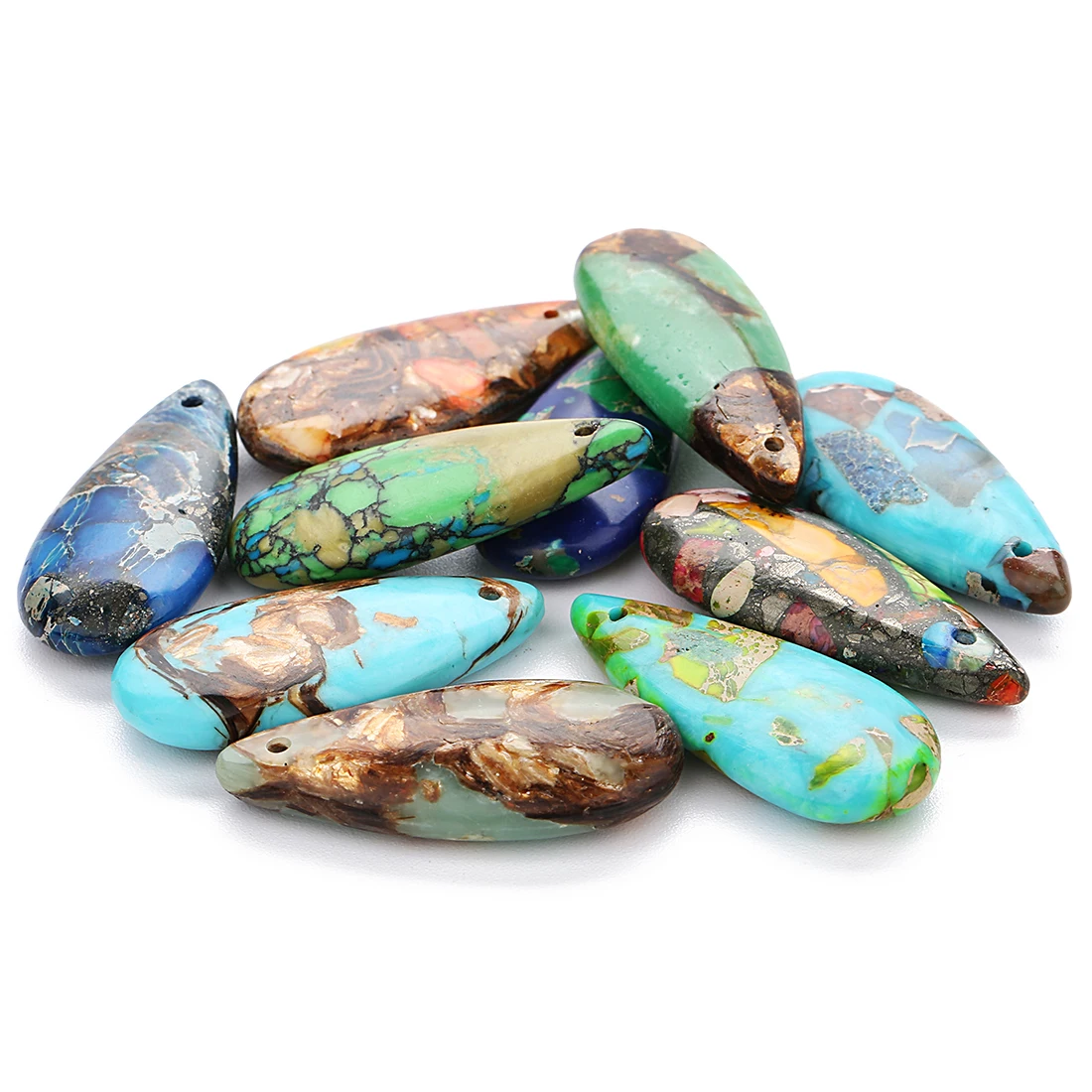 1Sets Natural Stone Earrings Waterdrop Charms Pendants  For Women Necklace Pendants Handmade Diy Jewelry Making Accessories