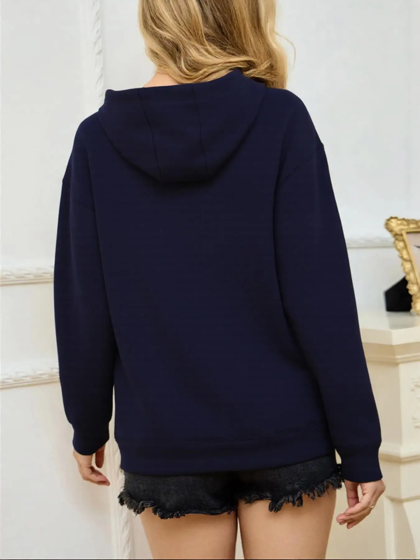 هيوستن تكساس الفن إلكتروني يطبع هوديس القطن المرأة الركض جيب البلوفرات رياضي فضفاض البلوز الشتاء الصوف الدافئة القمم #2