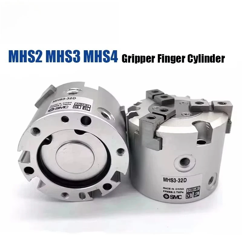 NEW SMC Pneumatic Two-claw, Three- and Four-claw Clamping Cylinder MHS2/MHS3/MHS4-16D/20D/25/32/80DHL3