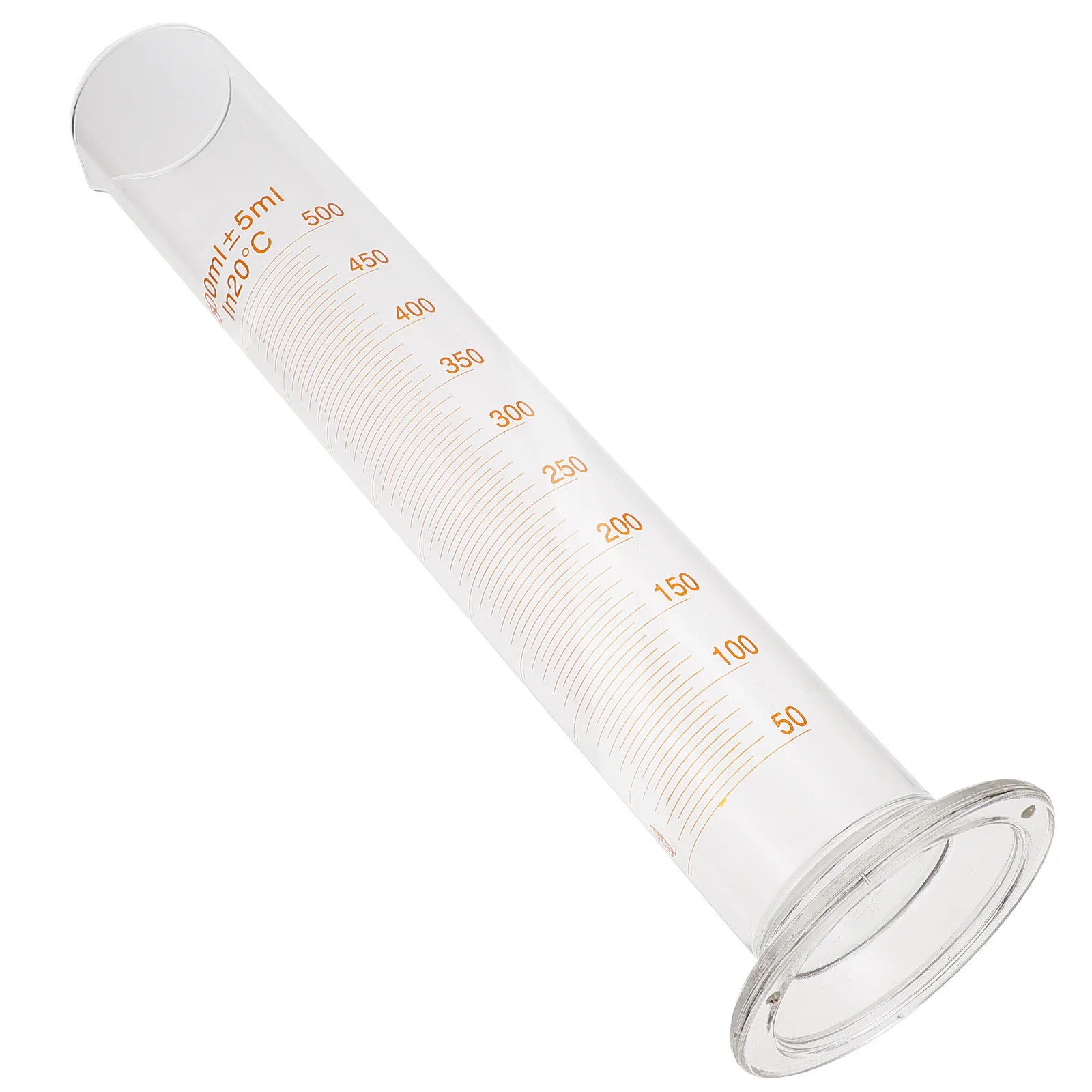 500ml 실험실 유리 눈금 실린더 정확한 스케일 측정 실린더 안정적인 베이스 화학 측정 컵