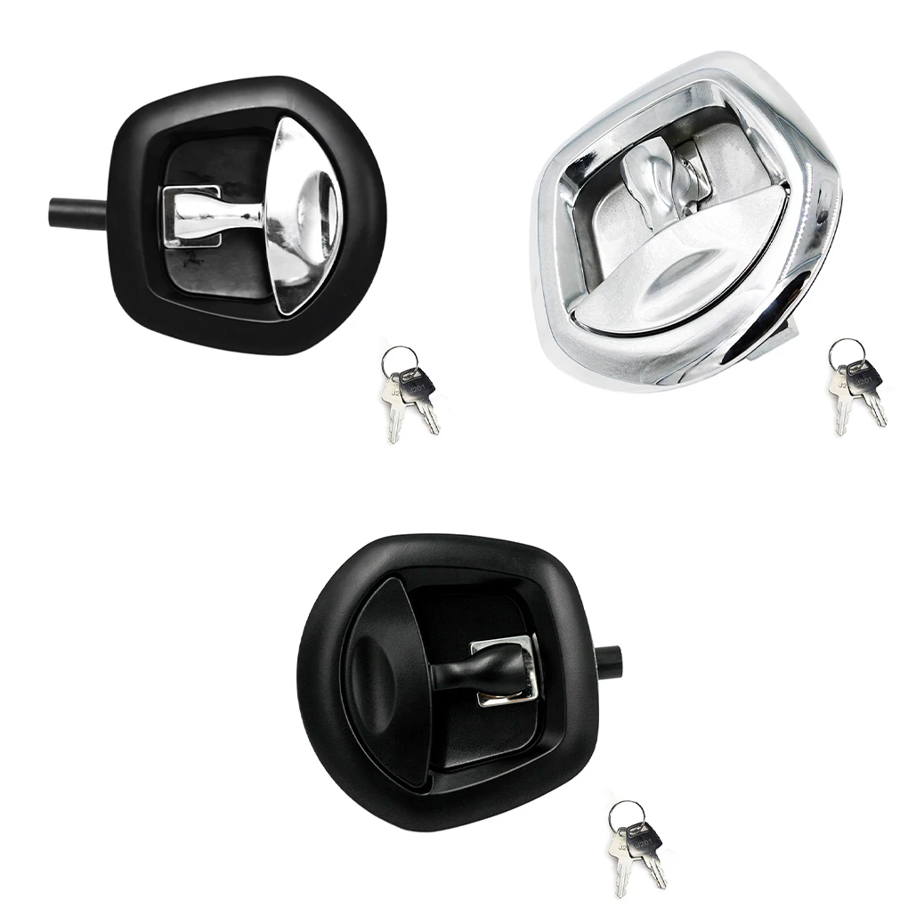 Chrome Handle Whale Tail Lock For Secure Trailering Replace Old Or Damaged Ones Directly Metal Lock T-style Lock Black