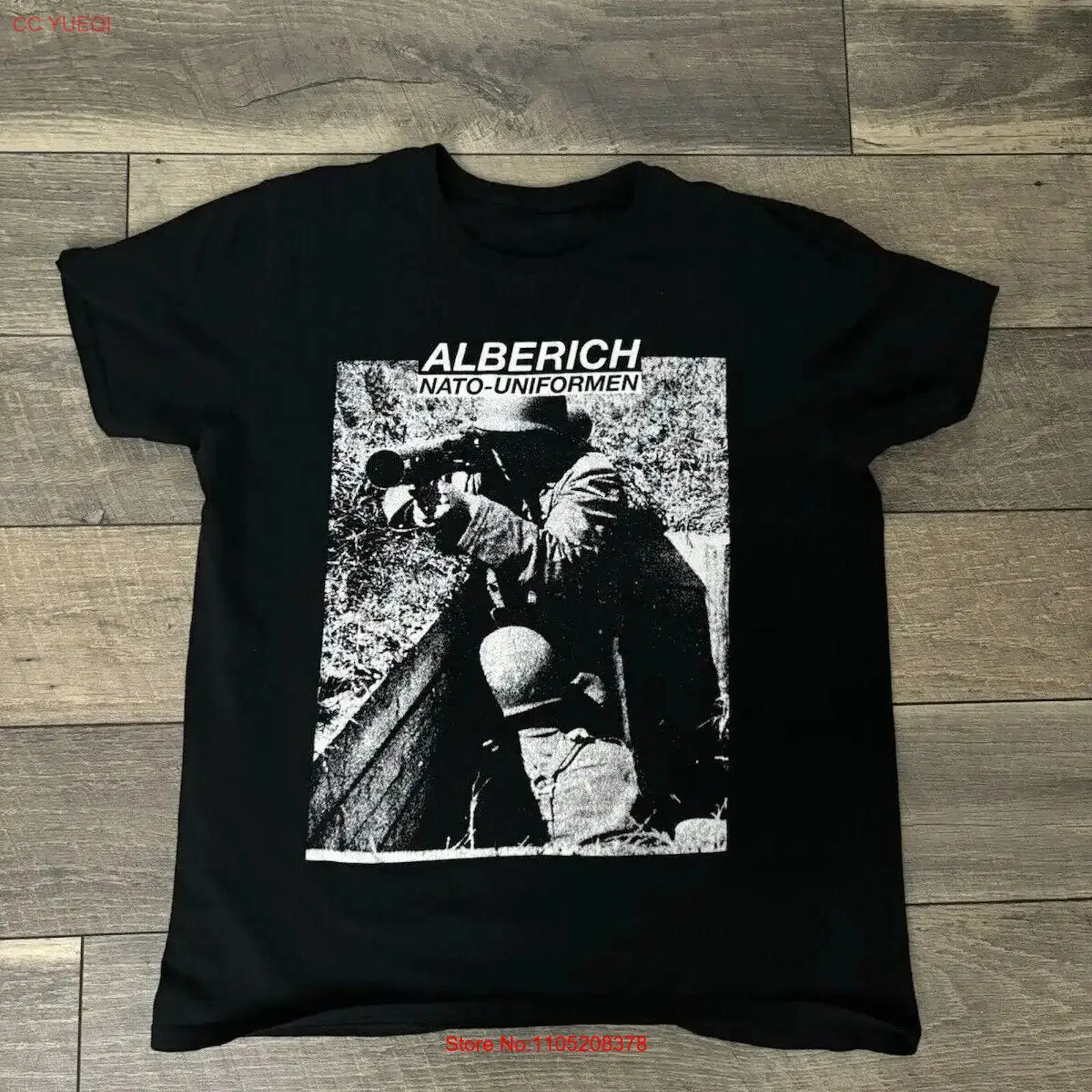 Alberich NATO T Shirt L Industrial Noise Prurient Vatican Shadow Lussuria vintage Washed fashion homme streetwear Versatile