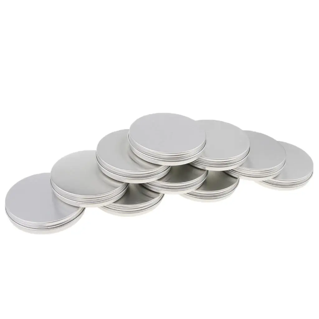 10 szt. 30g Aluminiowe Puszki z Zakręcaną Pokrywką na Balsam do Ust, Świeczki, Maści
