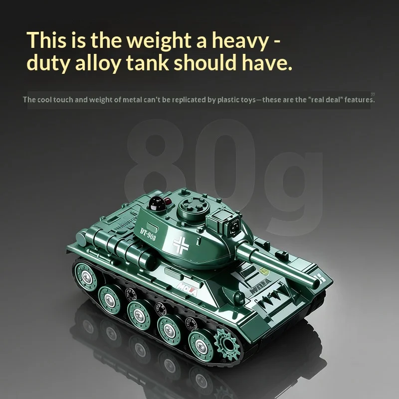 Alloy Mini Remote Control Tank Tiger Type 99a Simulation Desktop Series Pocket Car Infrared Battle Military Card Model