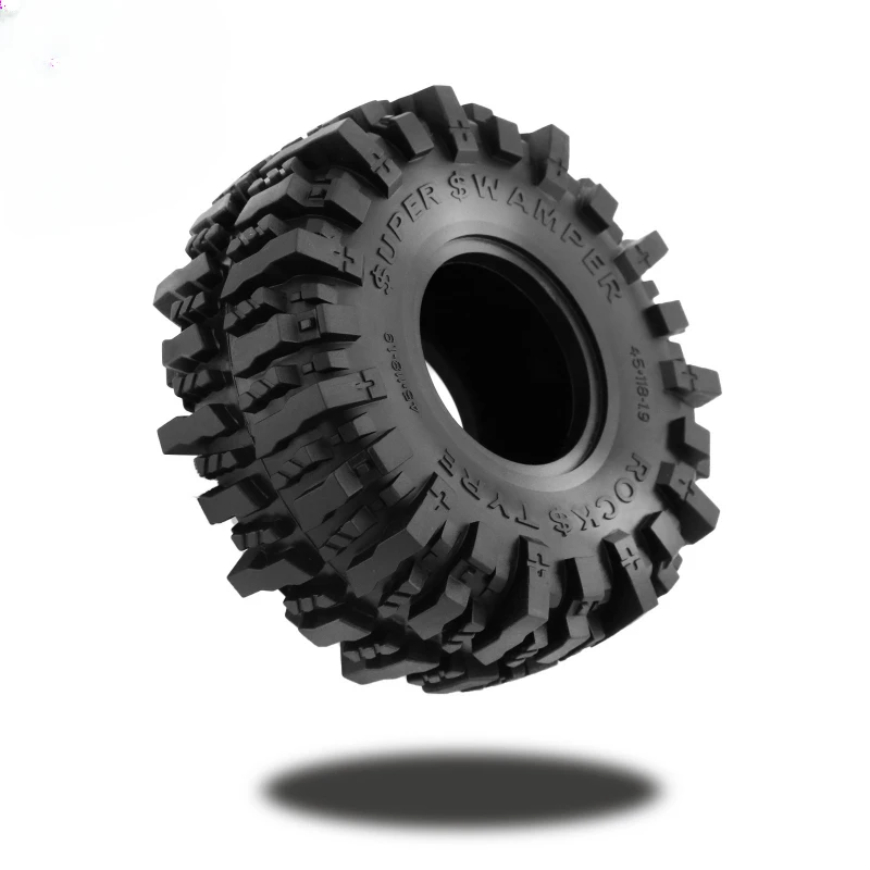 

4PCS 118 MM 1.9" Rubber Rock Tyres Wheel Tires for 1:10 RC Crawler Car Axial SCX10 90046 AXI03007 TRX4 Redcat Gen8