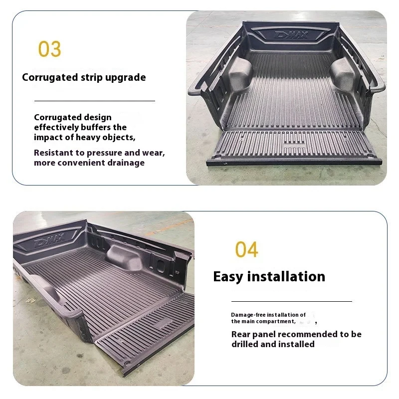 Anti-Wear Pad Lining Truck Box Accessories Fits for Thai Version Dmax Single Row Double Door Pickup Interior Kits
