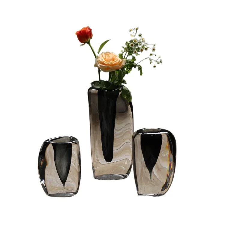 

Modern simple light luxury style thickened creative glazed vase living room model room dining table TV cabinet decorative orname