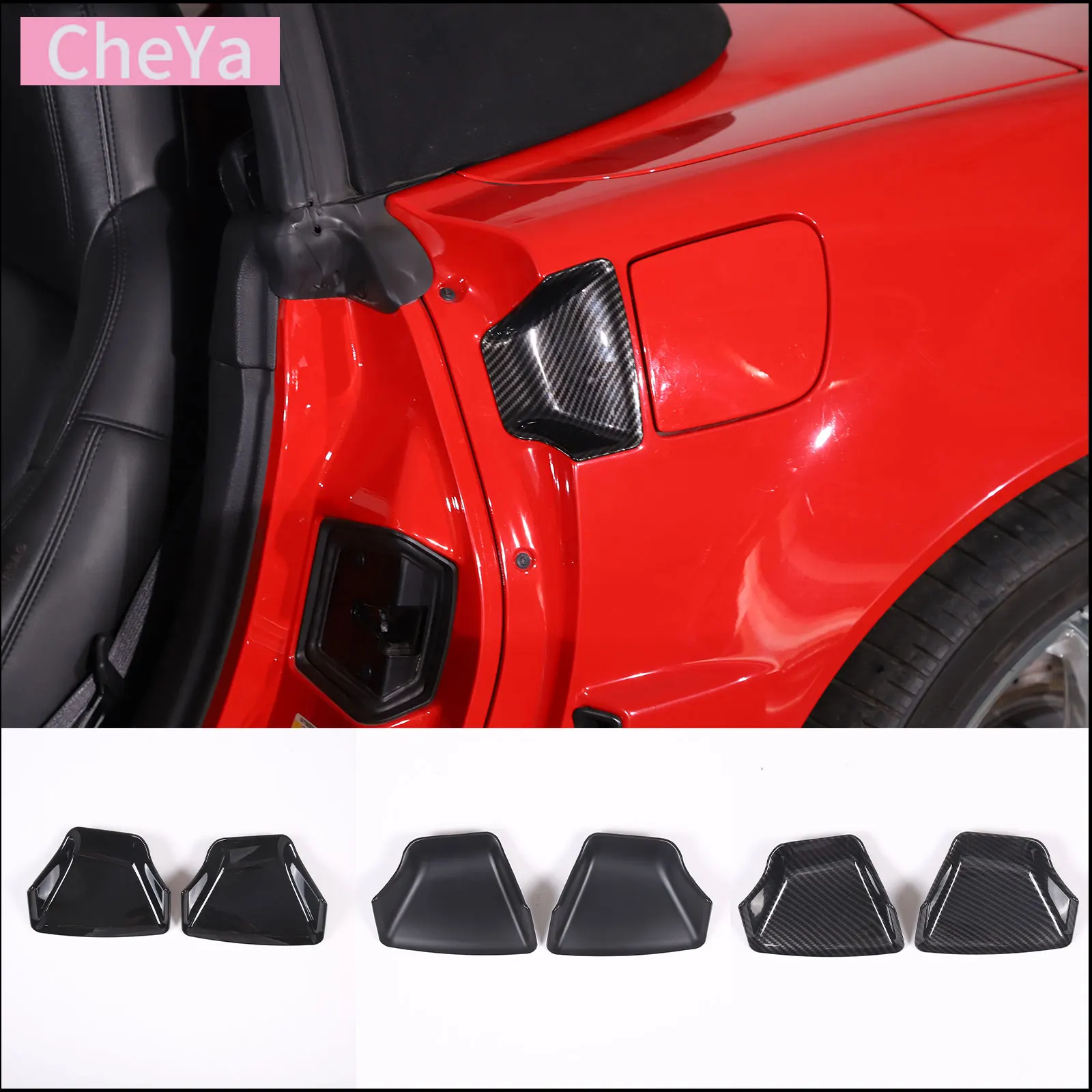 

For Chevrolet Corvette C6 2005-2013 Car Door Bowl Frame Protection Sticker ABS Piano Black Matt Black Carbon Fiber Accessories