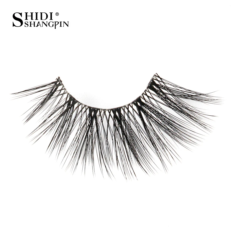SHIDISHANGPIN 3/5 Paar halbe Wimpern, transparenter Stiel, unsichtbares Band, künstliche Nerzwimpern, wiederverwendbar, falsche Wimpern, natürlich, flauschig – Detail 6